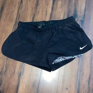 black nike running shorts